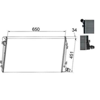 RADIATORE DEL REFRIGERANTE  VW PASSAT