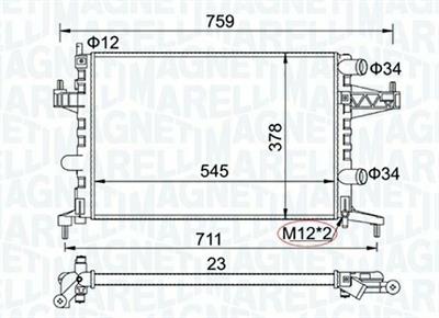 RADIATORE OPEL CORSA C (X01) 1.2 (F08, F6