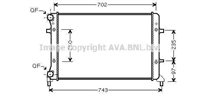 VWA2205-RAD.VW TOURAN 1.6/2.0 03-