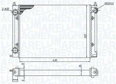 RADIATORE VW GOLF II / JETTA